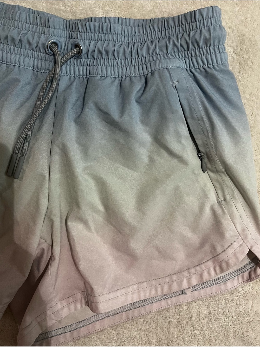 Athleta Girl Light Blue and Gray Active Shorts Set - Picture 3 of 5